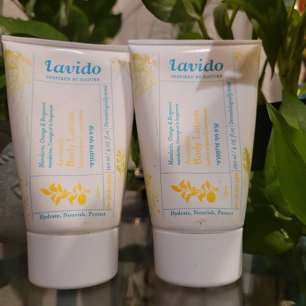2x LAVIDO Aromatic Body Lotion Mandarin Shea Butter Orange Bergamot Citrus Cream